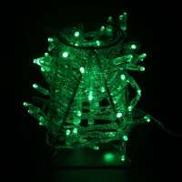 Светодиодная гирлянда Нить 10 м 24В мерцающая IP65 цветной провод ПВХ