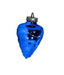 Елочная игрушка Шишка цвет синий 25 см