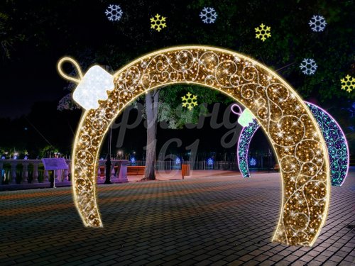 Световая арка «Шар золотой»