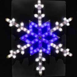 Снежинка «ПОЛИАКРИЛ ЭЛИТ», 97 см, 12В, БЕЛЫЙ-СИНИЙ