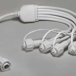 Разветвитель 1-5, 2Pin, белый/черный