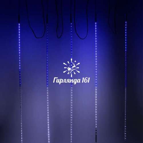 Гирлянда «Тающие сосульки» 5×1 м бело-синий