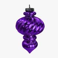 Елочная игрушка Сосулька цвет фиолетовый 30 см