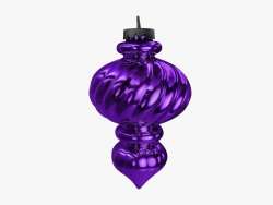 Елочная игрушка Сосулька цвет фиолетовый 30 см