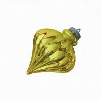 Елочная игрушка Юла цвет золото 22 см