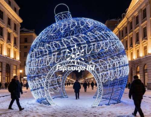 Световой шар «Зимние узоры»
