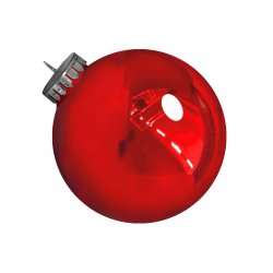 Новогодний шар глянцевый красный