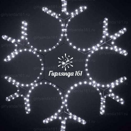 Светодиодная снежинка 55 см