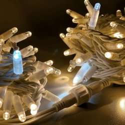 Светодиодная гирлянда Нить 10 м 220В мерцающая белый резиновый провод