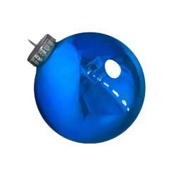 Новогодний шар глянцевый синий