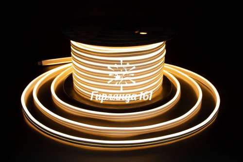 Гибкий неон 8х16 мм, 220В, ДВУСТОРОННИЙ, матовый