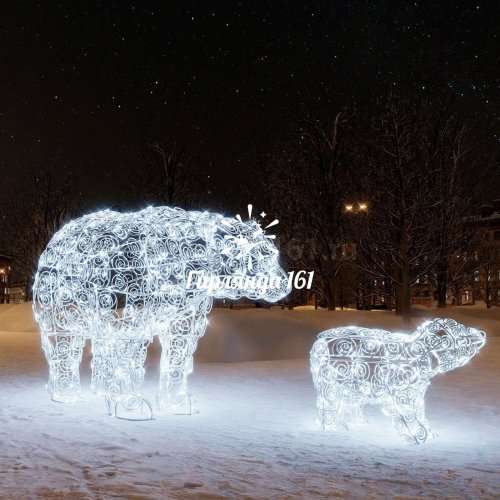 Световая фигура Медведица с медвежонком 