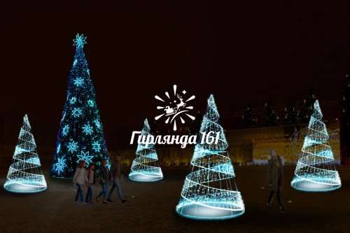 Светодиодная ель «Спираль»