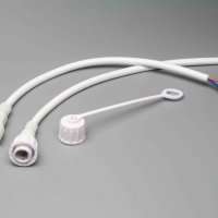 Коннектор папа-мама, 2 pin, белый