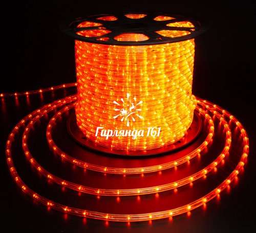 Светодиодный дюралайт, 2-х проводной, круглый, 10 мм, 220В, статика