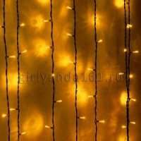 Светодиодный занавес 2×2 м IP 65 постоянного свечения черный провод