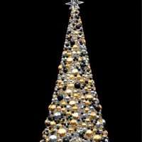 Световая конструкция Шароель золото-черный