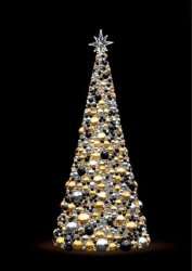 Световая конструкция Шароель золото-черный