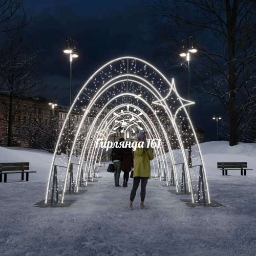 Световая арка-тоннель Верона