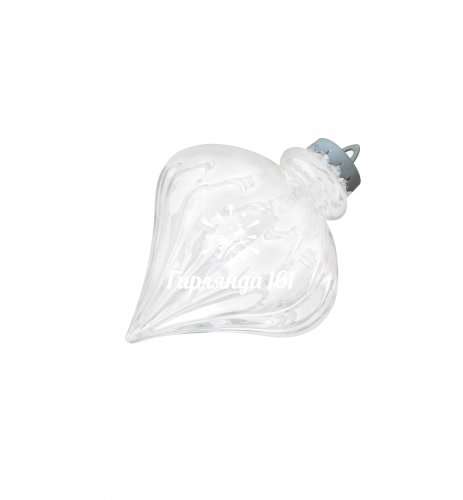 Елочная игрушка Юла цвет белый 22 см