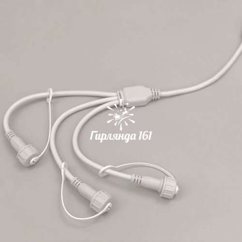 Разветвитель 1-3, 2Pin, белый/черный