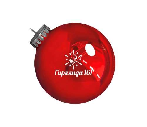 Новогодний шар глянцевый красный