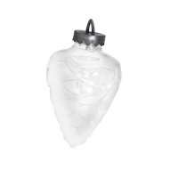 Елочная игрушка Шишка цвет белый 25 см