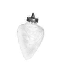 Елочная игрушка Шишка цвет белый 25 см