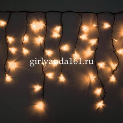 Светодиодная бахрома 3,1 x 0,5 м, черный провод, (24V), теплый белый Светодиодная бахрома 3,1 x 0,5 м, черный провод, (24V), теплый белый