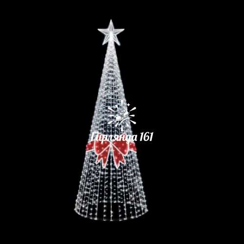 Световая ель с бантом Шарм