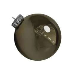 Новогодний шар глянцевый титановый