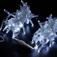 Светодиодная гирлянда Нить 10 м 220 В IP65 постоянного свечения прозрачный провод ПВХ