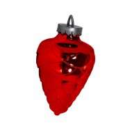 Елочная игрушка Шишка цвет красный 25 см