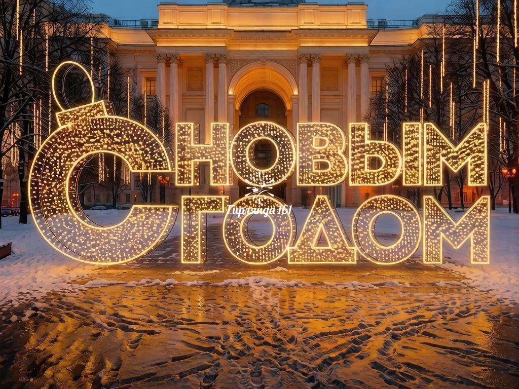 Световая фигура «С новым годом» Световая фигура «С новым годом»