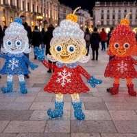 Световая фигура Девочка снежинка