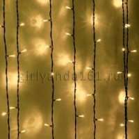 Светодиодный занавес 2×2 м IP 65 постоянного свечения черный провод