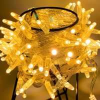 Светодиодная гирлянда Нить 10 м, 24В, постоянного свечения, IP65, прозрачный провод ПВХ