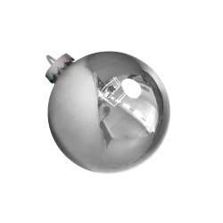 Новогодний шар глянцевый серебро