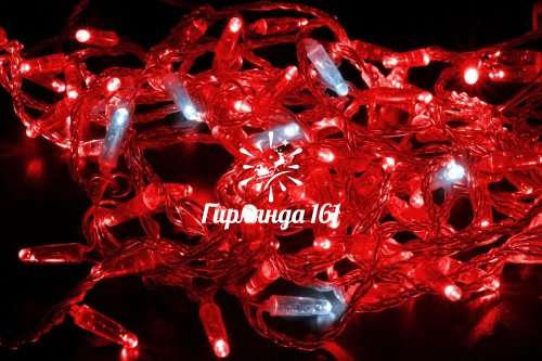 Светодиодная гирлянда Нить 10 м 220В мерцающая IP65 прозрачный провод ПВХ