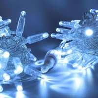 Светодиодная гирлянда Нить 10 м 220В мерцающая IP65 прозрачный провод ПВХ