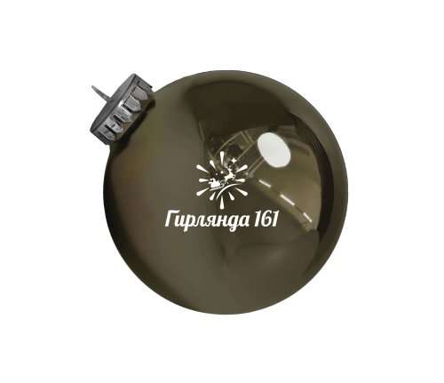 Новогодний шар глянцевый титановый