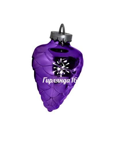 Елочная игрушка Шишка цвет фиолетовый 25 см
