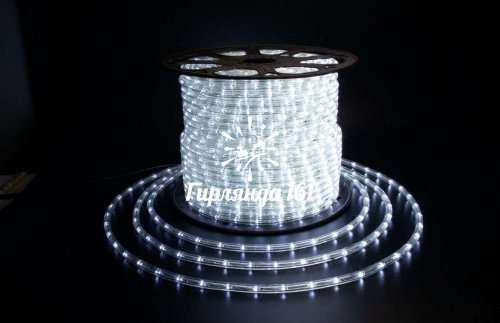 Светодиодный дюралайт, 2-х проводной, круглый, 10 мм, 220В, статика