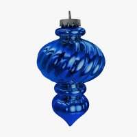 Елочная игрушка Сосулька цвет синий 30 см