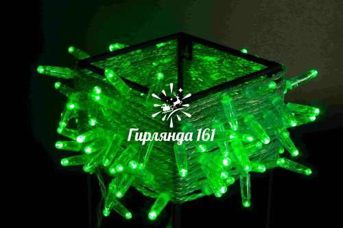 Светодиодная гирлянда Нить 10 м, 24В, постоянного свечения, IP65, прозрачный провод ПВХ