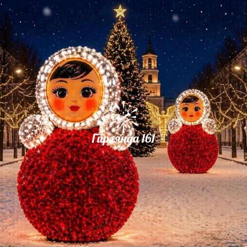 Световая фигура Новогодняя неваляшка
