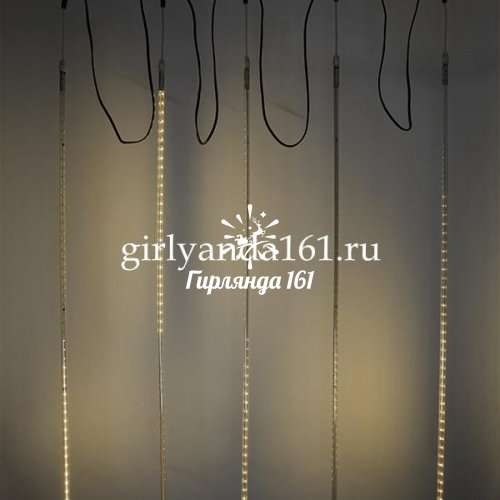 Гирлянда «Тающие сосульки» 5×1 м тепло-белый