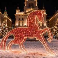 Световая композитная фигура Конь