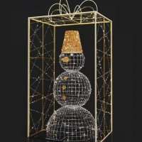 Световая фигура Снеговик в подарке