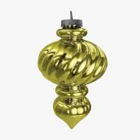 Елочная игрушка Сосулька цвет золото 30 см